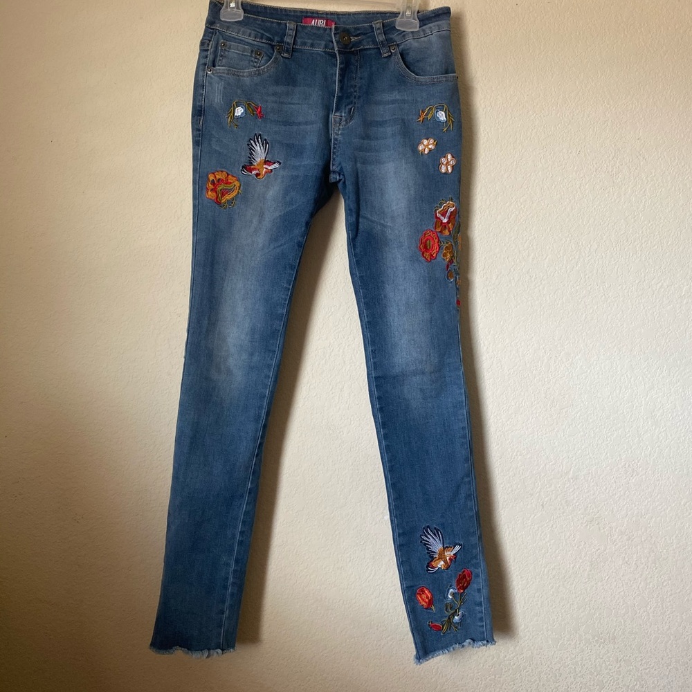 Alibi floral embroidered jean